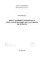 LOKALNA PROIZVODNJA HRANE I MOGUĆNOSTI RAZVOJA GASTROTURIZMA PRIMOŠTENA