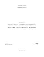 Analiza trenda koncentracije na tržištu revizijskih usluga u Republici Hrvatskoj