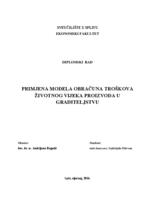PRIMJENA MODELA OBRAČUNA TROŠKOVA ŽIVOTNOG VIJEKA PROIZVODA U GRADITELJSTVU
