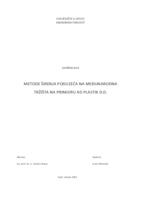 Metode širenja poduzeća na međunarodna tržišta na primjeru AD Plastik d.d.