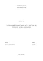 Upravljanje promotivnim aktivnostima na primjeru hotela Lumbarda