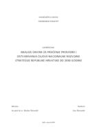 Analiza okvira za praćenje provedbe i ostvarivanja ciljeva Nacionalne razvojne strategije Republike Hrvatske do 2030 godine