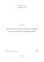 Analiza indeksa ljudskog razvoja i usporedba Republike Hrvatske s Europskom unijom