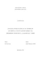 ANALIZA POKAZATELJA NA TEMELJU IZVJEŠĆA O NOVČANOM TIJEKU NA PRIMJERU PODUZEĆA „GALEB D.D.“ OMIŠ