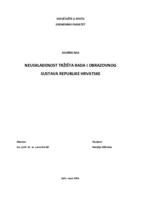 Neusklađenost tržišta rada i obrazovnog sustava Republike Hrvatske