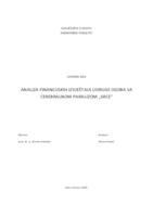 ANALIZA FINANCIJSKIH IZVJEŠTAJA UDRUGE OSOBA SA CEREBRALNOM PARALIZOM "SRCE" SPLIT