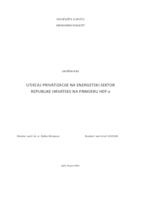 UTJECAJ PRIVATIZACIJE NA ENERGETSKI SEKTOR REPUBLIKE HRVATSKE NA PRIMJERU HEP-a