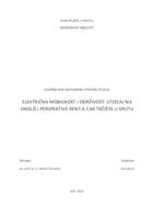 ELEKTRIČNA MOBILNOST I ODRŽIVOST: UTJECAJ NA OKOLIŠ I PERSPEKTIVE RENT-A CAR TRŽIŠTA U SPLITU