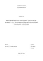 ANALIZA ORGANIZACIJE POSLOVANJA PODUZEĆA DAL-KONING, D.O.O., SPLIT S NAGLASKOM NA UNAPRJEĐENJE EFIKASNOSTI POSLOVANJA