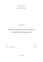 Projektno financiranje kao alternativa tradicionalnom financiranju