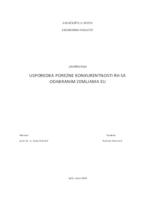 USPOREDBA POREZNE KONKURENTNOSTI RH SA ODABRANIM ZEMLJAMA EU