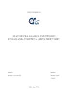 STATISTIĈKA ANALIZA USPJEŠNOSTI POSLOVANJA PODUZEĆA „HRVATSKE VODE“