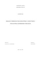ANALIZA FARMACEUTSKE INDUSTRIJE U HRVATSKOJ I POSLOVANJA ODABRANIH PODUZEĆA