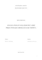 ANALIZA POSLOVANJA PODUZE􀃻A HEP
PRIJE I POSLIJE LIBERALIZACIJE TRŽIŠTA