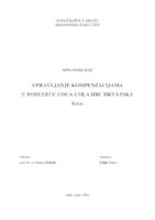 UPRAVLJANJE KOMPENZACIJAMA
U PODUZEĆU COCA-COLA HBC HRVATSKA d.o.o.