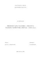 PREDSTEČAJNA NAGODBA – ISKUSTVA
VELIKOG VJEROVNIKA HEP d.d. – O.D.S. d.o.o