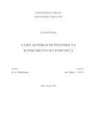 UTJECAJ FISKALNE POLITIKE NA KONKURENTNOST PODUZEĆA