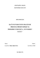 RAČUNOVODSTVENO PRAĆENJE PROCESA PROIZVODNJE NA PRIMJERU PODUZEĆA „NOVOKMET D.O.O.“
