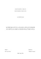 KOMPARATIVNA ANALIZA FINANCIJSKIH
IZVJEŠTAJA HRVATSKIH ZRAČNIH LUKA