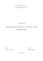 PROGRAMSKA RJEŠENJA ZA UPRAVLJANJE PROJEKTIMA