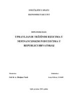 Upravljanje tržišnim rizicima u nefinancijskim poduzećima u Republici Hrvatskoj