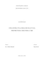 STRATEŠKO PLANIRANJE RAZVOJA PROMETNOG SEKTORA U RH