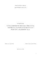 UČINCI PRIMJENE METODA OBRAČUNA TROŠKOVA NA POSLOVNI REZULTAT PODUZEĆA MARDEŠIĆ d.o.o.