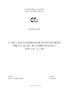 UTJECAJ REVALORIZACIJE NA FINANCIJSKE POKAZATELJE LISTANIH HOTELSKIH PODUZEĆA U RH