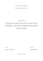 UČINKOVITO PRUŽANJE USLUGA OD OPĆEG INTERESA – OD JAVNOG PREMA PRIVATNOM UPRAVLJANJU