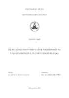 UTJECAJ RAČUNOVODSTVA FER VRIJEDNOSTI NA FINANCIJSKI REZULTAT HRVATSKIH BANAKA
