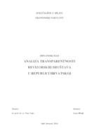 ANALIZA TRANSPARENTNOSTI REVIZORSKIH DRUŠTAVA U REPUBLICI HRVATSKOJ