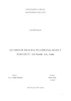 IZVOĐENJE PROCESA PLANIRANJA RADA U PODUZEĆU ˝AD Plastik˝ d.d., Solin