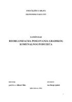 REORGANIZACIJA POSLOVANJA GRADSKOG KOMUNALNOG PODUZEĆA