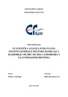 STATISTIČKA ANALIZA POSLOVANJA SOCIETE GENERALE-SPLITSKE BANKE d.d. U RAZDOBLJU OD 2007. DO 2014. I USPOREDBA S GLAVNIM KONKURENTIMA