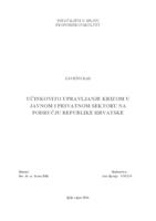 UČINKOVITO UPRAVLJANJE KRIZOM U JAVNOM I PRIVATNOM SEKTORU NA PODRUČJU REPUBLIKE HRVATSKE