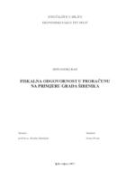 FISKALNA ODGOVORNOST U PRORAĈUNU NA PRIMJERU GRADA ŠIBENIKA