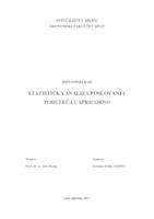 STATISTIČKA ANALIZA POSLOVANJA PODUZEĆA CAPRICORNO