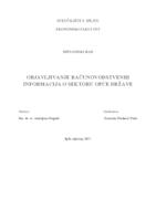 OBJAVLJIVANJE RAČUNOVODSTVENIH INFORMACIJA O SEKTORU OPĆE DRŽAVE