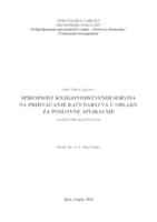 SPREMNOST KNJIGOVODSTVENIH SERVISA NA PRIHVAĆANJE RAČUNARSTVA U OBLAKU ZA POSLOVNE APLIKACIJE