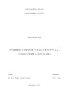 prikaz prve stranice dokumenta UPOTREBA CHANNEL MANAGER SUSTAVA U TURISTIČKIM AGENCIJAMA