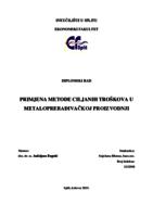 prikaz prve stranice dokumenta Primjena metode ciljanih troškova u metaloprerađivačkoj proizvodnji