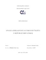 prikaz prve stranice dokumenta ANALIZA EFIKASNOSTI JAVNIH SVEUČILIŠTA U REPUBLICI HRVATSKOJ