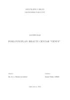 prikaz prve stranice dokumenta POSLOVNI PLAN: BEAUTY CENTAR “VENUS”