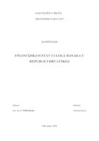 prikaz prve stranice dokumenta FINANCIJSKI SUSTAV I ULOGA BANAKA U REPUBLICI HRVATSKOJ