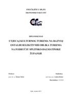 prikaz prve stranice dokumenta Utjecaj kulturnog turizma na razvoj ostalih selektivnih oblika turizma na području Splitsko-dalmatinske županije