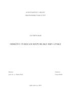 prikaz prve stranice dokumenta ODRŽIVI TURIZAM REPUBLIKE HRVATSKE