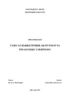 prikaz prve stranice dokumenta UTJECAJ MARKETINŠKIH AKTIVNOSTI NA FINANCIJSKU USPJEŠNOST