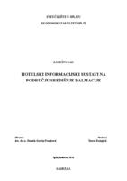 prikaz prve stranice dokumenta HOTELSKI INFORMACIJSKI SUSTAVI NA PODRUČJU SREDIŠNJE DALMACIJE