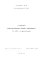 prikaz prve stranice dokumenta Komparativna analiza zaštitnih slojeva kapitala hrvatskih i europskih banaka