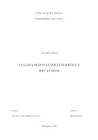prikaz prve stranice dokumenta ANALIZA SEZONALNOSTI TURIZMA U HRVATSKOJ